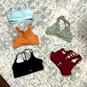 Set of 5 bralettes/sportsbras